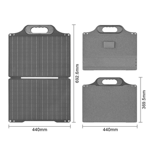 Panneau solaire pliable portable 50W en silicium monocristallin pour camping en extérieur et station d'alimentation portable - Product Image 2