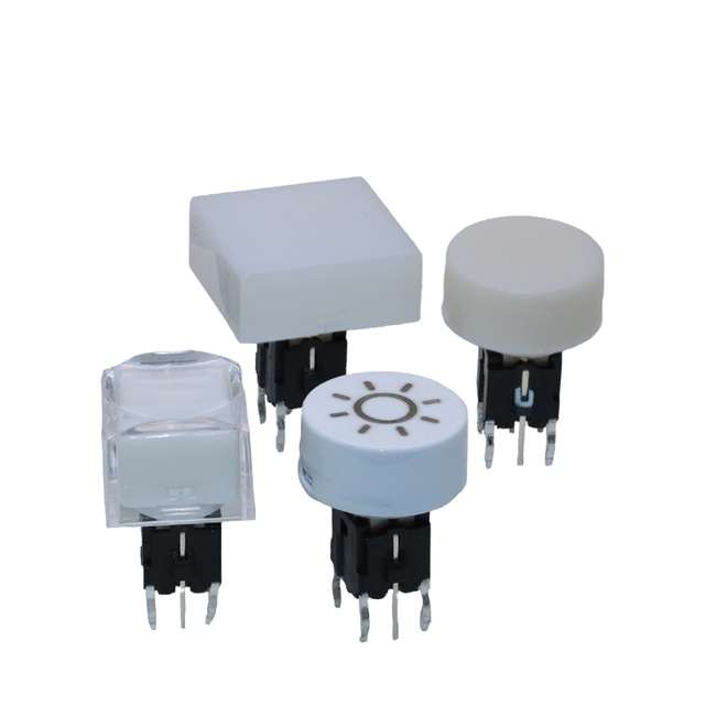 Tactile Dome Switch Manufacturers 6*6mm Led Tact Switch C360 Series Digital Tactile Switches with Round or square Cover