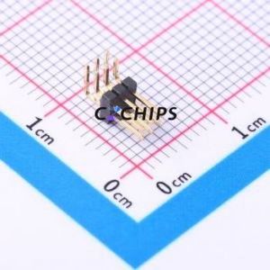 X1321WR-2x03J-C40D18 Pin Header Bent Lead Through Hole,P=1.27mm Connector 2x3P 1.27mm 1.27mm Pin Header - Product Image 1