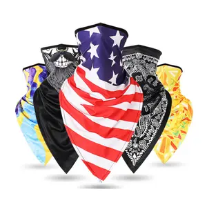 Лидер продаж 2020, Воздухопроницаемый треугольный шарф Oekotex для лица из вискозы, бандана с петлями для ушей, защита от солнца, гетры для лица и шеи для взрослых