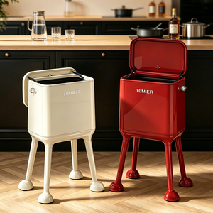 COIZY Cestino per Rifiuti da Cucina con Ruote, Bidone <span class=keywords><strong>della</strong></span> <span class=keywords><strong>Spazzatura</strong></span> in Plastica con Coperchio per il Bagno - Product Image 2