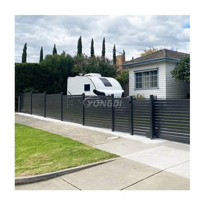 Recinzione di Sicurezza Moderna da Giardino da 2,44 m in Lega di Alluminio con Pannelli a Doghe Orizzontali e Verticali in Legno Trattato Termicamente Bianchi e Neri - Product Image 6