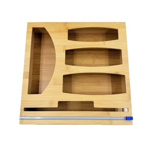 Bamboo <b>Storage</b> <b>Box</b> Rectangular Drawer Organizer For <b>Kitchen</b> Utensils And Tools With Dividers - Product Image 2