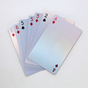 Rounded CornersPlaying Cards Gradient color Cardboard Game Cards Standard Size Silver Foil Printed Design Poker Cards - Product Image 1