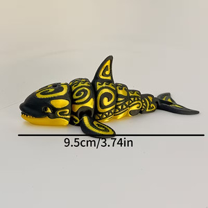 Colgante de Peluche Corto Impreso en 3D con Diseño de Ballena Rúnica Negra y Dorada, 31cm-50cm, 14+ Superventas Transfronterizo <span class=keywords><strong>TIKTOK</strong></span> para Figuras de Cuerpo Completo - Product Image 5