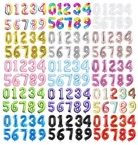 Cheap 0-9 Large 40/30/16 inch Numbers and Letters Foil Balloon 50pcs for Baby shower Happy Birthday Decoration Supplies