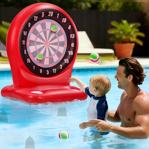 <b>Inflatable</b> Magnetic Dart Board Toss <b>Game</b> Set for Pool & Backyard Family Fun - Product Image 1