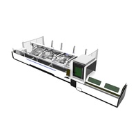 auto loading and uploading GWEIKE fiber laser cutting machine LF60MA cnc cutter tube pipe cutting machine