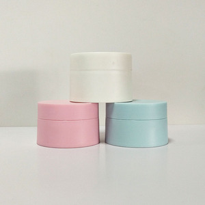 Wall Container With Lids Cosmetic Plastic Jars With Lids Matt White Black Pink 5g 15g 20g 30g Double Wall Facial Eye Plastic Cosmetic Cream Jar Lip Balm Scrub Container With Lids