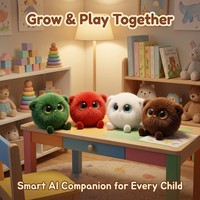 Jouet de chat en peluche interactif intelligent pour l'apprentissage des enfants