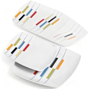 Juego de <span class=keywords><strong>Vajilla</strong></span> Cuadrada de Porcelana <span class=keywords><strong>Inglesa</strong></span> Barata de 2014, Diseños de Marca, Apta para Lavavajillas, Microondas y Horno, Estilo Contemporáneo - Product Image 3