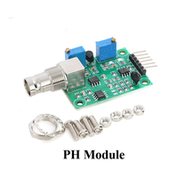 Module de régulation et de détection du pH liquide, capteur de surveillance et de contrôle, testeur + sonde d'électrode pH BNC pour Arduino, plage de pH 0-14