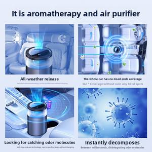 Diffuseur de parfum de voiture USB Intelligent Voice Automatic Start Stop Machine d'aromathérapie <span class=keywords><strong>en</strong></span> plastique écologique Cloud Mist View In-Car - Product Image 3