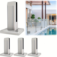 Glasgeländer für Wohnkomplexe – Wasserdichte Edelstahl-Spigot-Halterung für Treppen, Terrassen & Poolbereiche