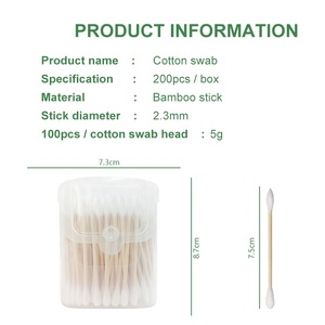 <span class=keywords><strong>Cotons</strong></span>-<span class=keywords><strong>tiges</strong></span> écologiques |   Bâtonnets de <span class=keywords><strong>coton</strong></span> hypoallergéniques sans peluches pour le maquillage, le nettoyage des oreilles et les soins pour bébés - Product Image 3