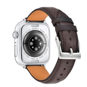 Bracelet de montre intelligente en cuir italien fait main de haute qualité, souple, respirant, bracelet sport, fermoir magnétique milanais 20 mm, argent, unisexe - Product Image 3