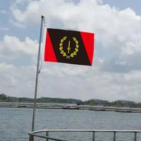 Drapeau américain noir de 12x18 pouces, bannière pour bateau avec 2 œillets en D, polyester tricoté 110G, décoration intérieure et extérieure