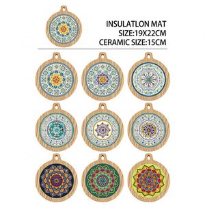 Custom Blue Evil Eye Kitchen Cooking Mats Table Mats Bowl Dish Mats Pan Tea Pot Holder Wood <b>Coasters</b> Trivet - Product Image 2