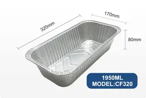 Hot Sale Airline Aluminum Foil Food Container Trays Pan Square For Food Aluminum Foil Bowl