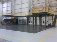 Plateforme industrielle en acier à plusieurs niveaux pour grenier, solution de stockage d'entrepôt avec aménagement 3D gratuit