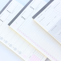 Organizador de tiempo de oficina y escuela, libreta de notas, papelería, fina