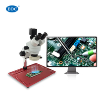 EOC 2K 4K USB HD Stereo Professional Optical High Magnification Microscope with LCD Screen for Mobile Phone Repair Industry