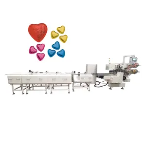 Best Service Sweet Packaging Machine Aluminum Foil Chocolate Wrapping Candy Wrapper Package Machine For Irregular Chocolate