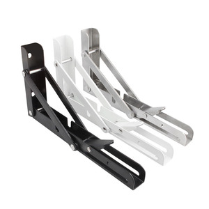 <span class=keywords><strong>Support</strong></span> d'<span class=keywords><strong>étagère</strong></span> pliable robuste en acier inoxydable, <span class=keywords><strong>support</strong></span> mural triangulaire pour <span class=keywords><strong>étagère</strong></span>s DIY - Product Image 1