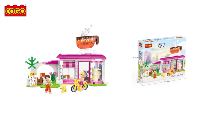 TYCOLE City Coffee House – Set De 1185 Piezas De Bloques Con Cafetería Y Coche De Café Móvil, Juguete De Construcción Para Niños Y Adultos