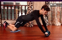 Venta caliente de hierro básico para Ab Roller Wheels Home Gym Fitness Equipo de ejercicio