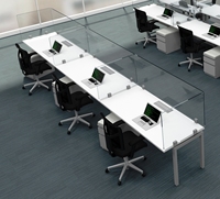 Écran de protection pour bureau, en acrylique transparent, 1 pièce, avec séparation anti-poussière, pour comptoir de Table
