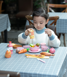 Gioco educativo della casa della cucina del gioco di legno 2021 stile occidentale-giocattoli dell'alimento per la cena per i bambini - Product Image 2