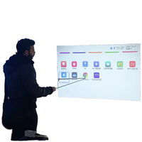 Tableau blanc interactif intelligent de 75 pouces, tableau numérique multi-touch avec caméra, système d'exploitation Windows pour réunions, salles de classe, bureaux
