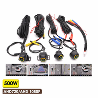 Caméra de recul panoramique AHD CCD 1080P 360° avec capteur de recul, étanche IP68, vision nocturne pour voiture, SUV, camion, bus