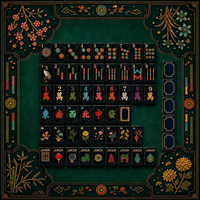 Ensemble de Mahjong Américain de Luxe avec Contraste Audacieux, 160 Pièces, Tuiles de Mahjong en Acrylique Bleu Marine à 3 Couches, Idéal pour Cadeau, OEM ODM
