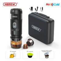 Machine à expresso portable HiBREW H4A, kit de voyage, 15 bars, machine à café chaude et froide pour capsules NES DG et café moulu