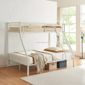 <span class=keywords><strong>Lit</strong></span> superposé double en métal, <span class=keywords><strong>lit</strong></span> superposé <span class=keywords><strong>empilable</strong></span> pour adolescents et adultes avec échelle amovible et barrière de sécurité - Product Image 1