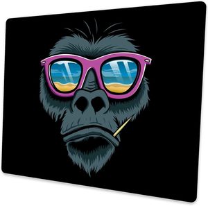 แผ่นรองเมาส์สำหรับเล่นเกมผ้าโพลีเอสเตอร์สีดำพิมพ์โลโก้แบบไม่ลื่นยางสีดำแบรนด์ QcK - Product Image 6