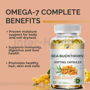 Kapsul Lunak Minyak Sea Buckthorn Ausreson OEM Organik Halal Suplemen 500mg Omega 3 6 7 9 Sea Buckthorn Softgel untuk Kulit - Product Image 2