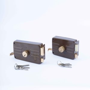 Serrure à jante de luxe <span class=keywords><strong>ISEO</strong></span> serrure à <span class=keywords><strong>double</strong></span> cylindre en laiton poli 120mm 140mm haute sécurité en laiton avec clés en laiton - Product Image 1