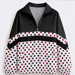 <span class=keywords><strong>Chaqueta</strong></span> <span class=keywords><strong>Cortavientos</strong></span> Oversize de Poliéster 100% para Venta al por Mayor, Estilo Urbano, con Logotipo de Equipo Vintage Personalizado, para Hombre y Mujer, con Cierre de Cremallera 1/4 y Cuello Alto a Cuadros - Product Image 4