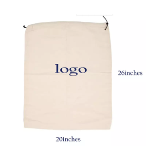 Wholesale Custom Design Personalized Reusable Double <b>String</b> Handbag 100% Natural Cotton Drawstring Pouch <b>Bag</b> - Product Image 2