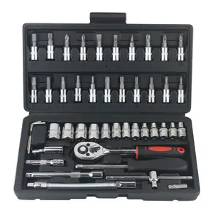 RONIX Oem 46pcs Household Hand Car Tools Bike Repair Tool Set Box Mechanic Automotive Tools For Sale