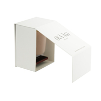 Boîte cadeau pliable en carton rigide de luxe avec impression de logo personnalisé, boîte à bougie magnétique blanche pliable