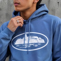 Ensemble de survêtement personnalisé pour homme en coton 100% mi-lourd respirant, grande taille, coupe classique, avec impression graphique sérigraphiée rétro