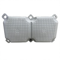 Plateforme flottante portable Hisea, antidérapante, résistante aux UV, en HDPE moulé par soufflage, capacité de charge de 350 kg, ponton pour bateau, jet ski