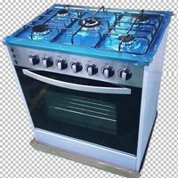 Table de cuisson à gaz 5 brûleurs avec four et grill, certifiée SGS, dispositif anti-flamme, vente en gros directe usine pour bistro
