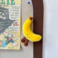 Schattige groente-fruit pluche sleutelhanger cartoon wortel pompoen paddenstoel banaan radijs gevuld tasbedeltje zacht pluizig hangertje cadeau