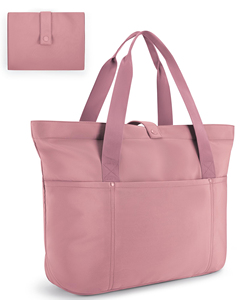 Foldable Tote Bag for Women Lightweight <b>Nylon</b> Quilted <b>Handbag</b> for Beach Work Business - Product Image 1