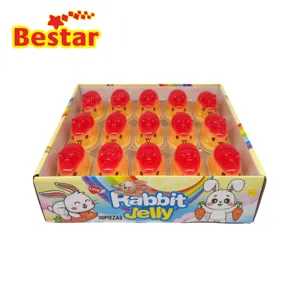 Easter Hot Selling HALAL Cartoon Rabbit Jelly Pudding Candy Fruity Flavor Children's Flavor Pudding Soft Jelly Candy